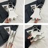 PU Leather Shoulder Bag Zipper Crossbody Bag Reusable Halloween Ghost Bag  Girl