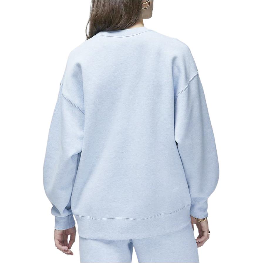 Jordan Solid Color Round Neck Casual Fleece Long Sleeve Sweatshirt Women Sweatshirt Blue Gray FB5117-436