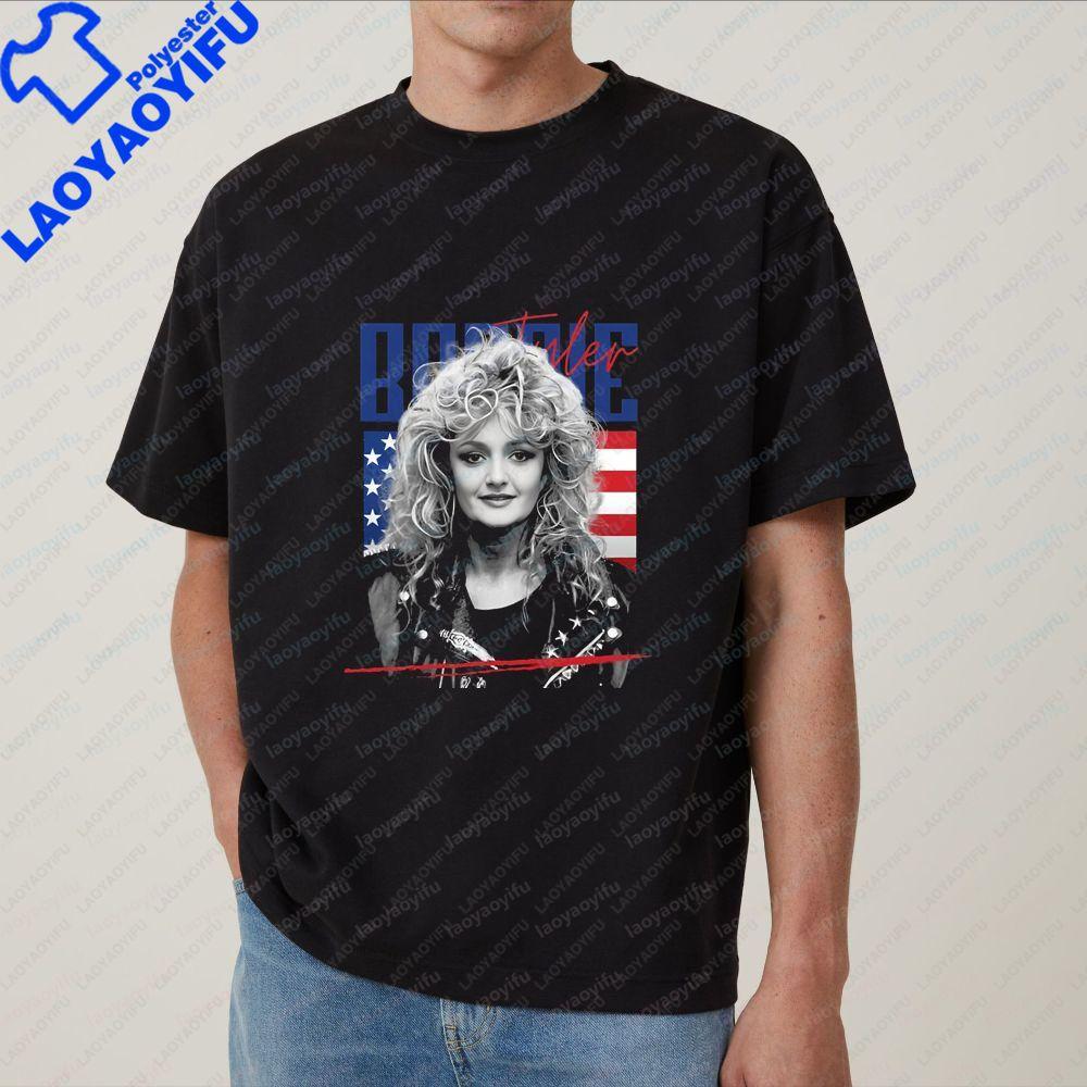 Bonnie Tyler Summer Trended Streetwear Short-Sleeved Unisex's and WoUnisex's Universal Pattern Large-Sized Comfortable T-Shirt