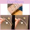 Geometric Zircon Square Pearl Threelayer Open Bracelet With Elegant Finish For Fashionable Office Wear