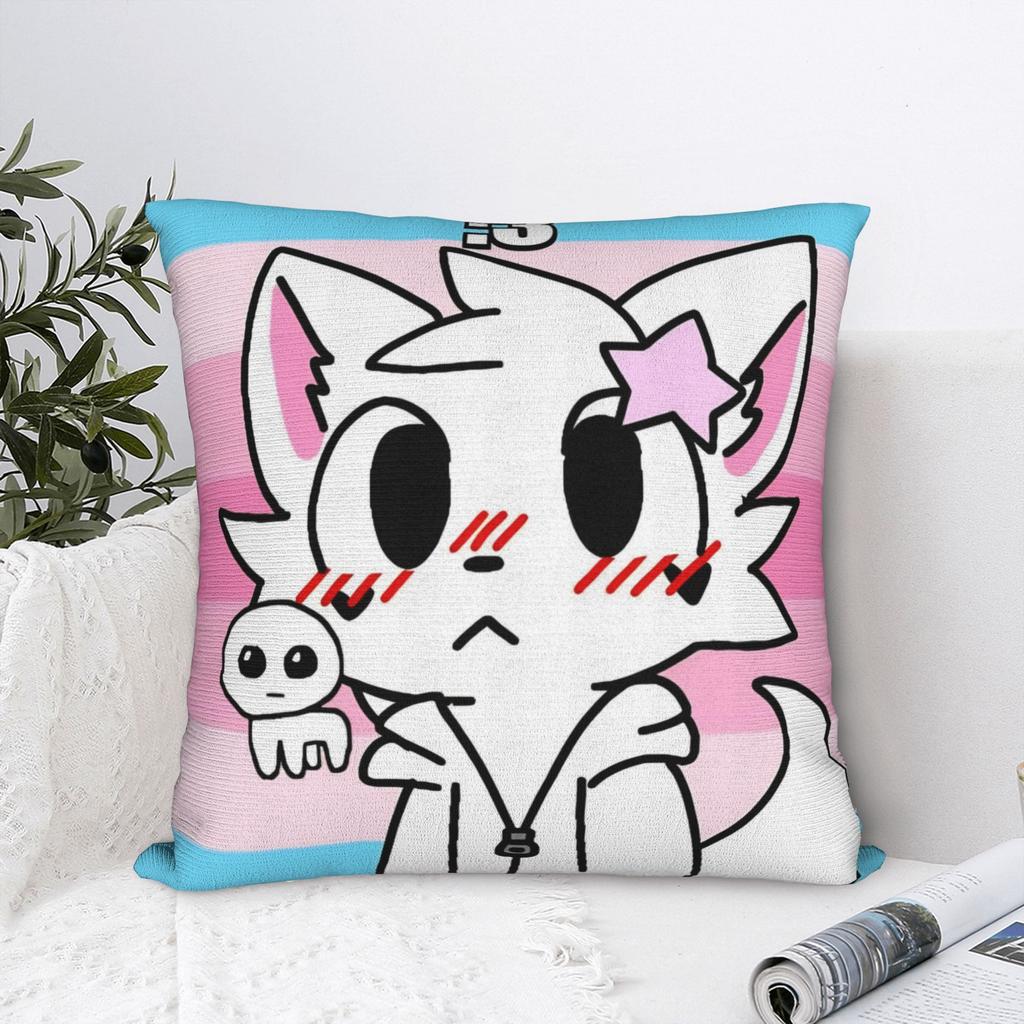 Boykisser Square Pillow Case Cat Cushion Covers Awesome Zipper Decor Pillowcover for Seat 40x40cm