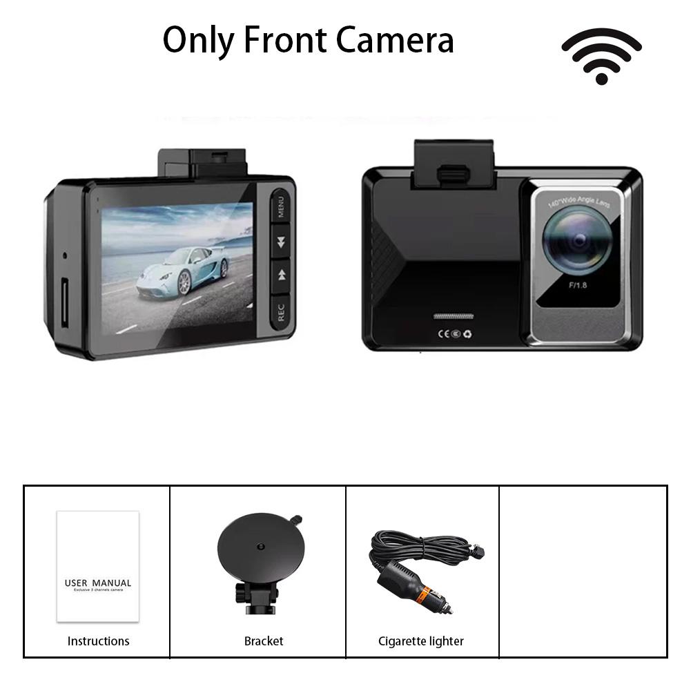 WiFi 2K Dash Cam for Car Front and Rear Dual Camera HD Night Vision Car DVR 24h Parking Monitor Black Box