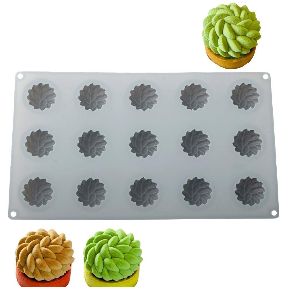 15 Zellen Blume Schokoladenform Hitzebeständige Puddingform Backen Kuchenformen Küchenwerkzeuge