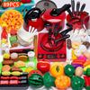 Kids Toys Pretend Play Red Kitchen Toys Simulation Food Cooking Girl's Boys Educational Play House Interactive Toys for Children