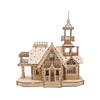 3D Wooden Puzzle Villa Model - Children's DIY Educational Building Blocks Toy