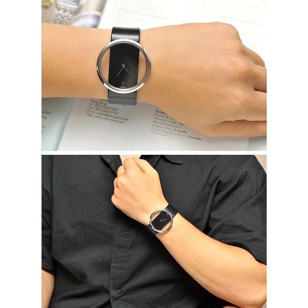 Watch Dial Big Women Transparent Hollow Skeleton Simple Wristwatch