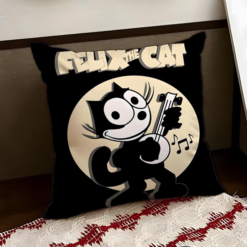 Cartoon FFelix the Cat Cushion Cover Reversible Soft Durable Pillow Cover Home Car MultiScene Use for Daily Comfort