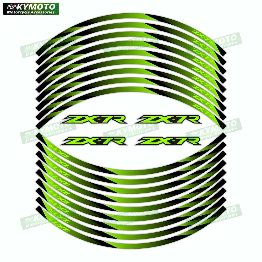 For ZX-7R ZX7R motorcycle accessories 17-inch front and rear wheel decals fairings and reflective gradient sticker decorations
