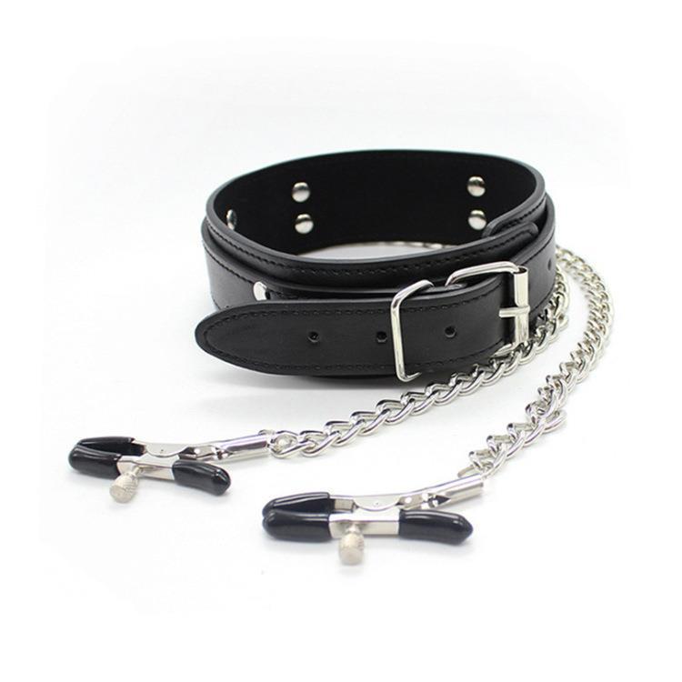 Adult Toys: Sex Collars, Nipple Clamps, SM Neck Collars, Neckbands, Bondage Restraints, Queen Training, Leashes, Couples Accessories.