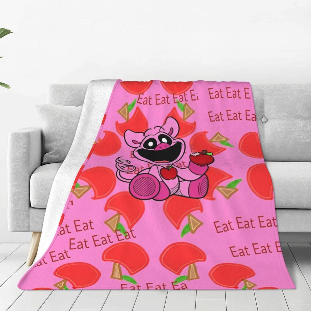 Smiling Catnap Heart Happy (1)-bayingimg Flannel Blanket Warm Throw Blanket for Bedroom Picnic Novelty Bedspread Sofa Bed Cover