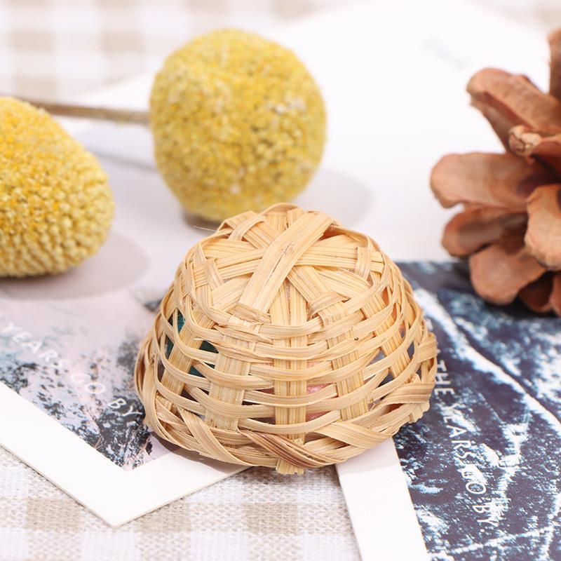 Wollstricken Heimarbeit Bambuskorb Nadelkugeln von 1/12 Puppenhaus Miniatur