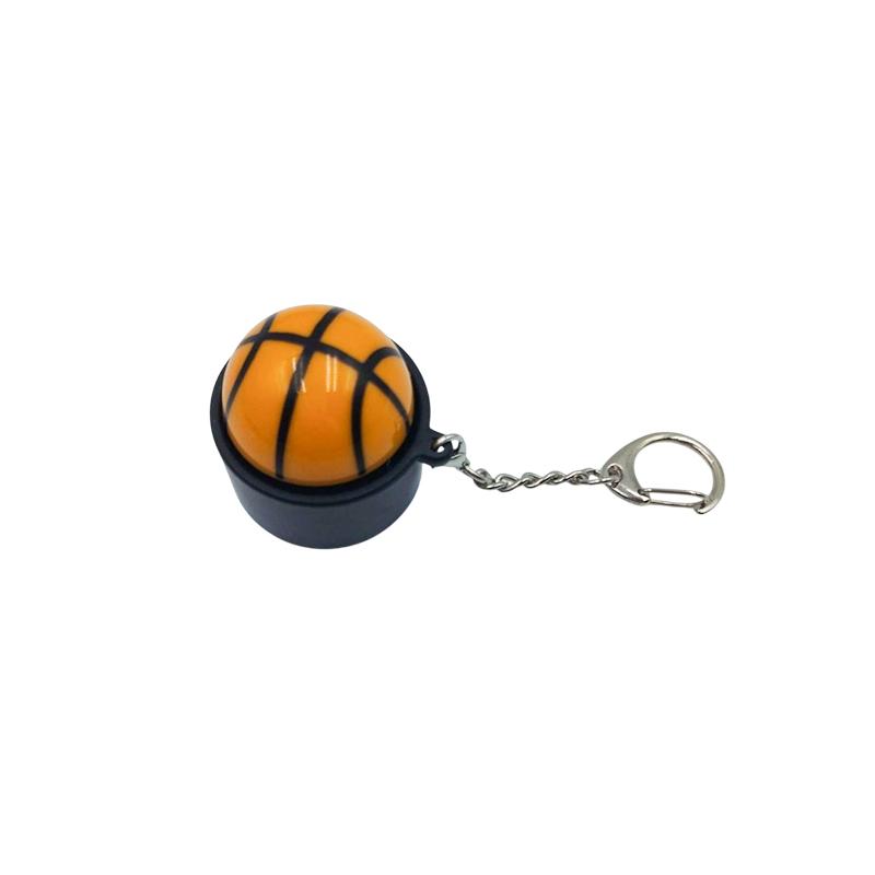 Creative 3D Print Basketball Football Fidget Keychain Push Clicker Stress Relief Toy for Corporate Promotional Gift