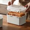 Practical Plastic Toast Box Sealed Fresh Keeping Bread Storage Box with Lid Vegetable Fruit Storage Container Kitchen