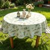Kitchen Dining Room Daily Arrangement Convenient Soft Fabric Cotton Round Table Cloth