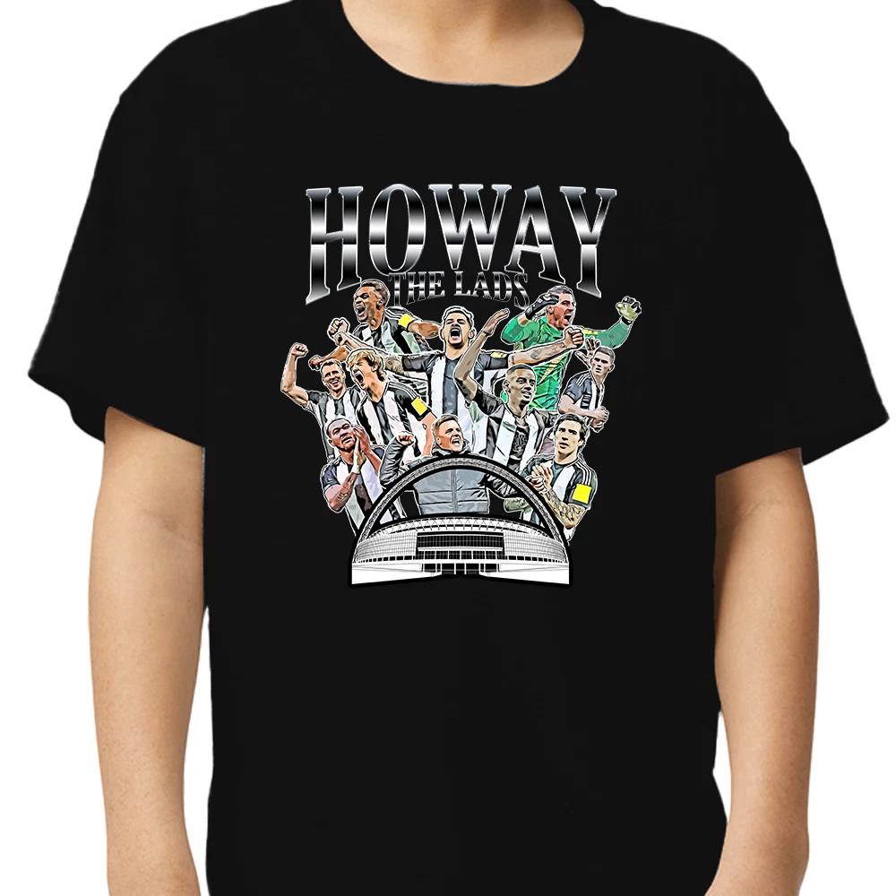 Newcastle Howay The Lads Kids Black T-Shirt Tee Wembley League Cup Final 2025 M
