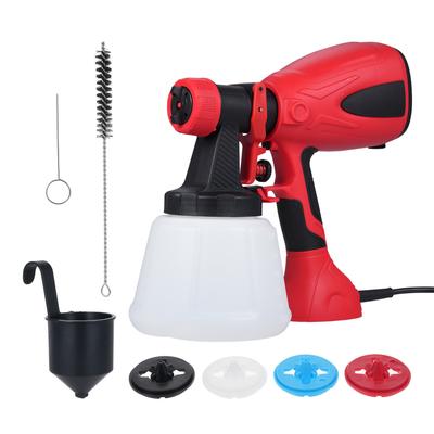 Paint Sprayer 600W Electric Spray Paint Gun 1200ml Pot 3 Spary Patterns 1.5/1.8/2.2/2.6mm Nozzles