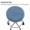 Easy Care Stretchable Bar Round Stool Cover Breathable Soft Seat Protector Elastic Skin-Friendly Chair Slipcover Home Use