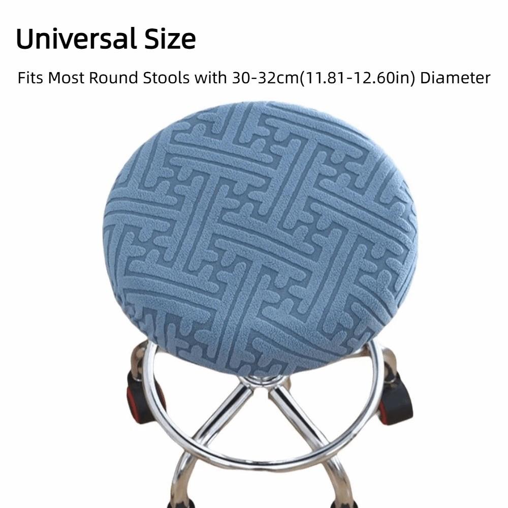 Easy Care Stretchable Bar Round Stool Cover Breathable Soft Seat Protector Elastic Skin-Friendly Chair Slipcover Home Use