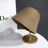 2025 Women's Trendy Summer Fisherman Hat: Sun-Protective, Foldable Straw Bucket Hat in Japanese Style.