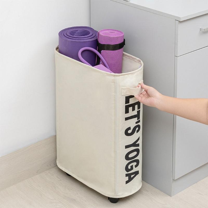Rollender Wäschekorb mit Rädern für Zuhause, faltbar, Aufbewahrungskörbe für Schmutzwäsche, wasserdichte Organizer, schmaler Wäschekorb