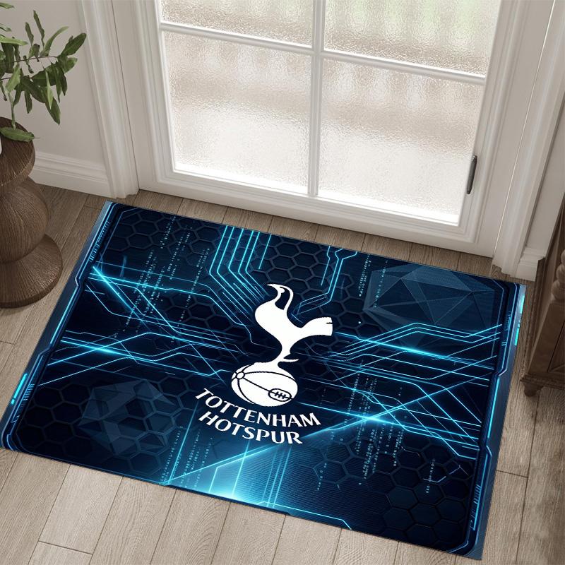Tottenham Hotspur Design Crystal Velvet Carpet Cozy Non?Slip Printed Rug For Bedroom Living Room Entrance