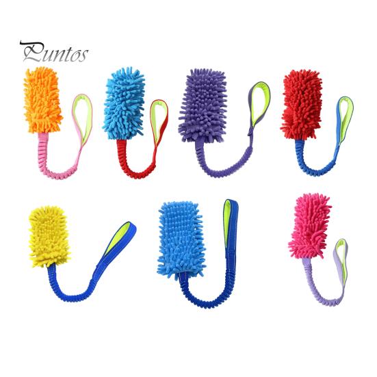 Tough Dog Toys with Handles Rope Toy, Durable Interactive Plush Tug Reinforced Handles, Chew Dental Cleaning Polyester Toy for Small Large Dogs