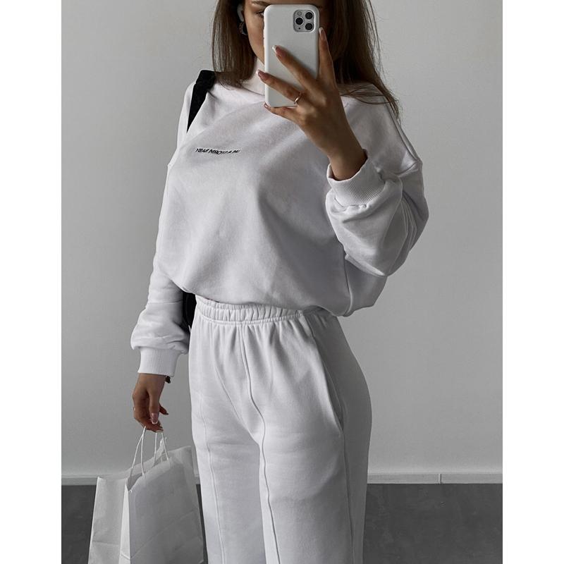 Autumn Winter 2 Piece Set Women Hoodie Pants Printed Tracksuit Pullover Sweatshirt Trousers with Pockets Tracksuit Suits