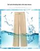 Women's Spring/Summer High Waist Elastic Wide Leg Pants - Slimming, Loose, Straight Leg, Casual Drapey Fit