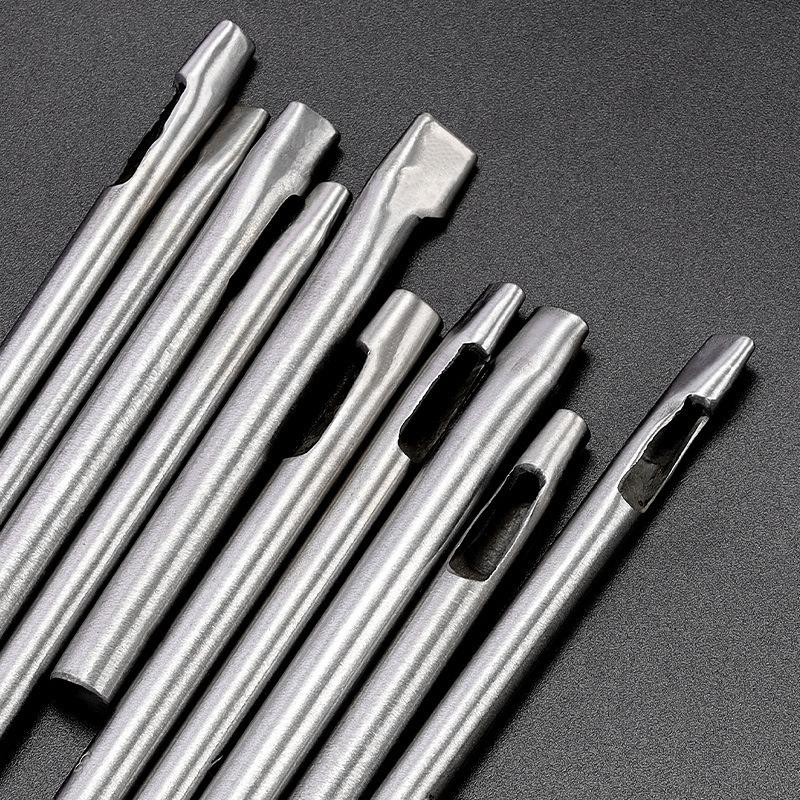 1/8Pcs 6Mm-10Mm Hollow Leather Crafting Hand Punching Tool Kit For Leather Crafting Oval Hole Punch Diy Accessories