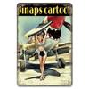 Vintage Metal Sexy Girl Pin Up Girls Plaque Tin Signs Cola Beer Airplane Metal Poster Retro for Bar Pub Club Home Wall Art Decor