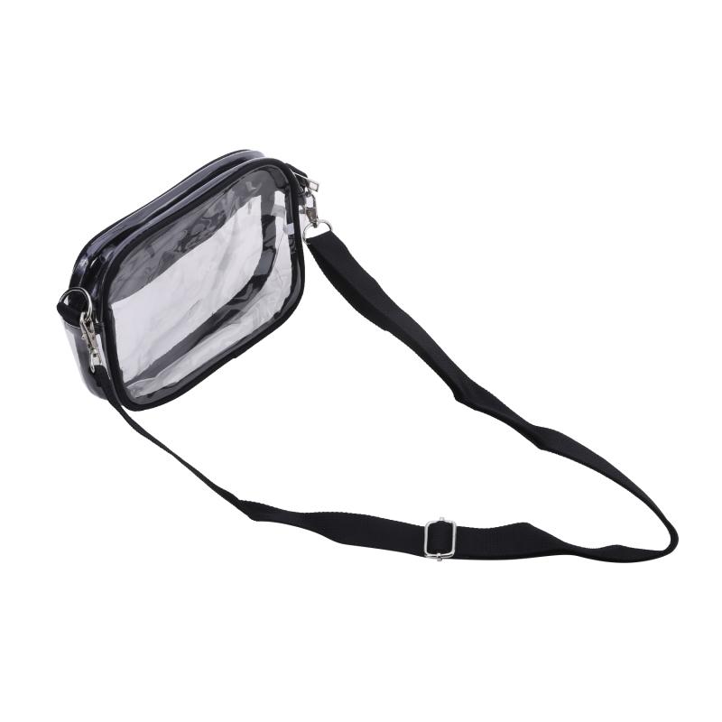 Dames Doorzichtige Schoudertas Effen Kleur Transparante Portemonnee Vrouwelijke Eenvoudige Crossbody Tassen Met Voorvak Casual Handtas Voor Dames