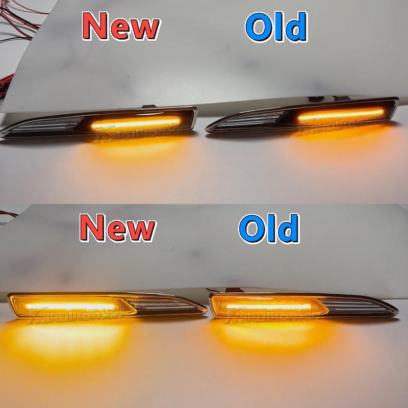 2Pieces LED Dynamic Side Marker Turn Signal Light Sequential Blinker Lamps For Ford Mondeo 4 Mk4 BA7 2007-2015 Car Accessories