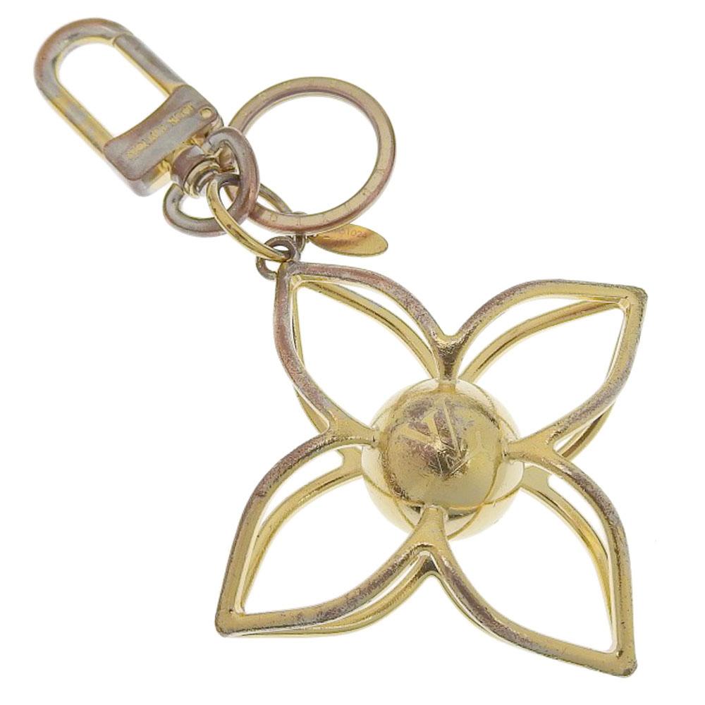 LOUIS VUITTON LV Sphere key ring M61024 charm Plated Gold unisex Used