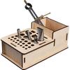 46/98 Holes Pine Wooden Leather Craft Rack Stand DIY Carving Punching Tools Holder Organizer Storing Leather Tool Storage Box