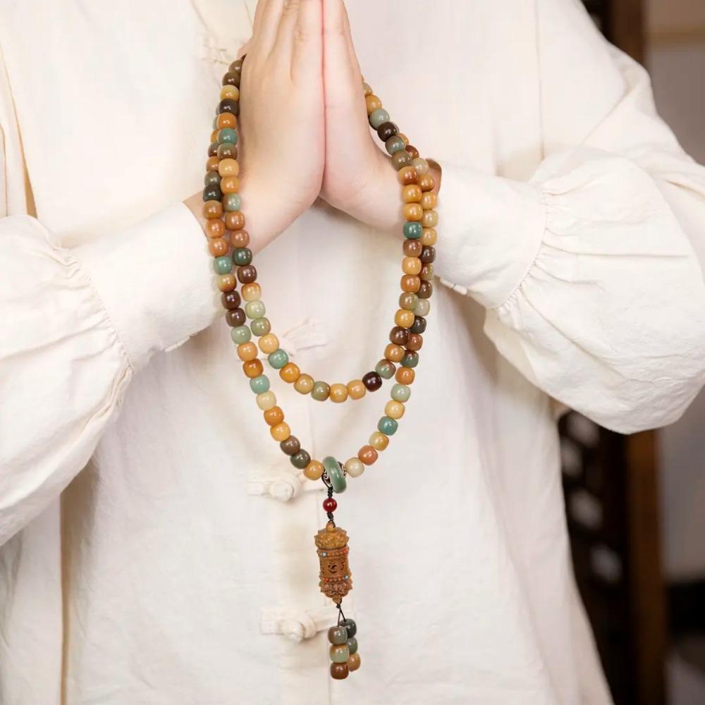 Jewelry Dunhuang Bodhi Bracelet Tassel Beaded Handheld Necklace Retro Prayer Beads Necklace Unisex