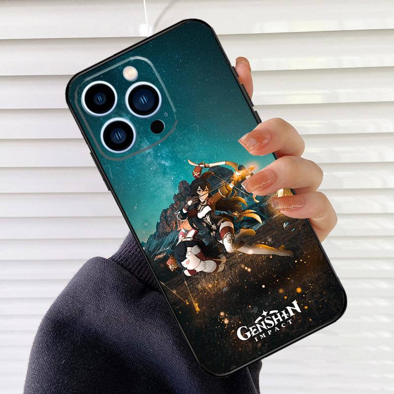 Anime Spiel Genshin Impact Handyhülle Für iPhone 16 14 13 12 11 15 17 Pro Max mini 15 16 Plus 16e 17 Air Cover Fundas