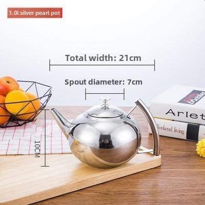 Polished Stainless Steel Teapot Water Kettle 1/1.5/2L Thickened Gas Induction Cooker Kettle with Filter Tea Pot Household