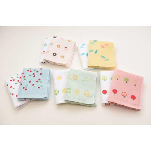 Kosugizen Face Towels, Greedy Print Towels, Sweets, 5 Patterns, 2 Colors, 1 Sheet per Towel, 34 x 80 cm, Thin, Quick-Drying, Great Value, 10-Pack (SV-