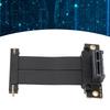 PCIE 4.0 X1 Extension Cable Dual 90 Degree Right Angle GPU Riser Cable for WiFi Card Sound Card