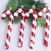 4pcs Colorful Lollipop Cane Pendant Candy Cane Hanging Decor  Merry Christmas Decoration