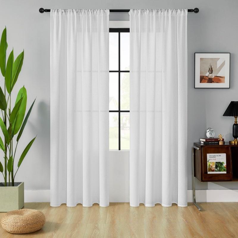 The Window Screen Is Thickened And Messy, The Finished Curtains Of The Living Room Screen Curtain Are Opaque
