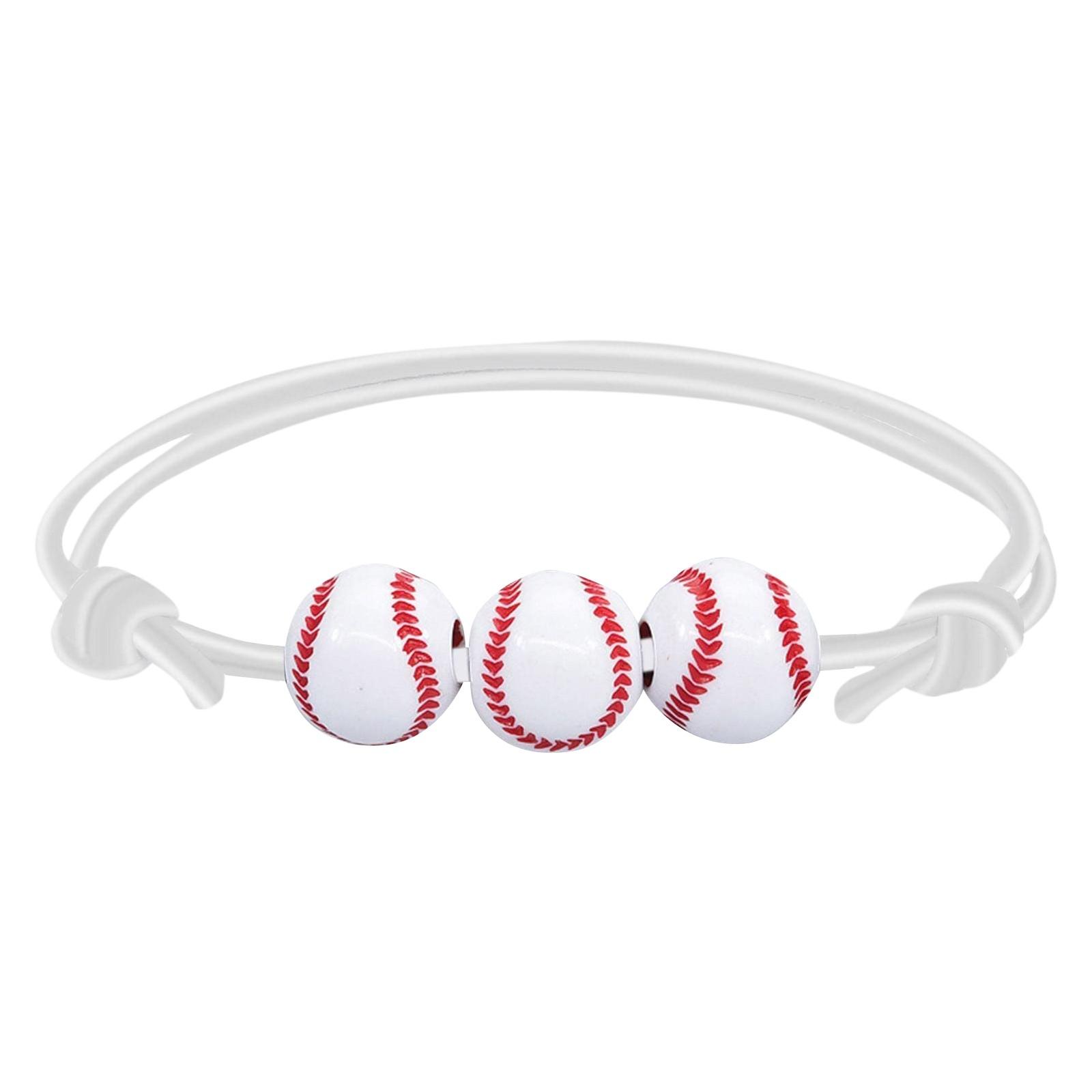 

Баскетбольный бейсбольный браслет с восковой линией, теннисный браслет для регби, спортивные украшения для мальчиков и девочек D розовый