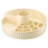 Rotating Cosmetic Storage Box Multi-compartment Dustproof Makeup Organizer for Bathroom Dresser Dorm Use