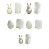 Food Grade Silicone Mould For Easter Candle With Striped Rabbits Pattern Sturdy And Safe For Craft