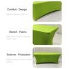 Table Cover Solid Color Stretchable Polyester Banquet Events Desk Cloth for Wedding
