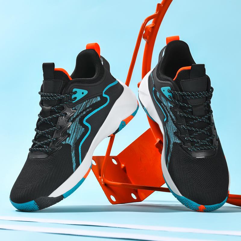 Fashion Men's Basketball Shoes Breathable Non-Slip Casual Sneakers Rubber Sole Lightweight Sports Shoes Large Size39-48