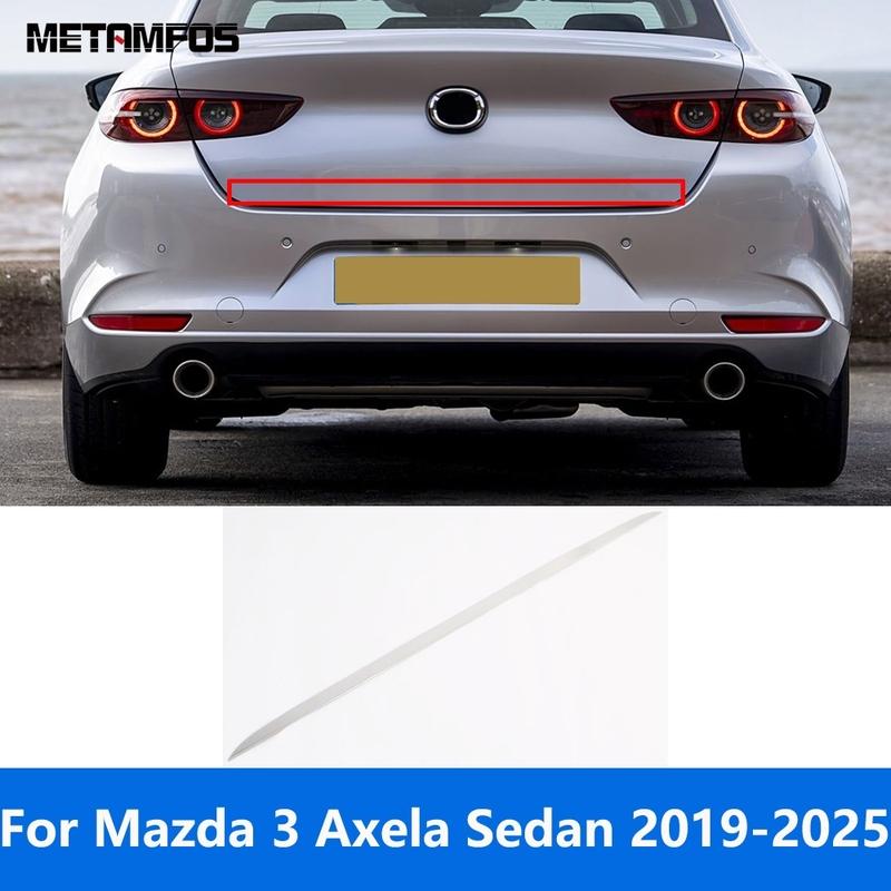For Mazda 3 M3 Axela Sedan      2024 2025 Rear Trunk Lid Tailgate Door Boot Trim Accessories Car Styling