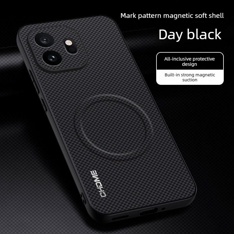 Premium Business Mark Texture Skin-friendly Touch Case For OnePlus 15T 15/13 T/R For MagSafe Charge Silicone Bumper Back Cover