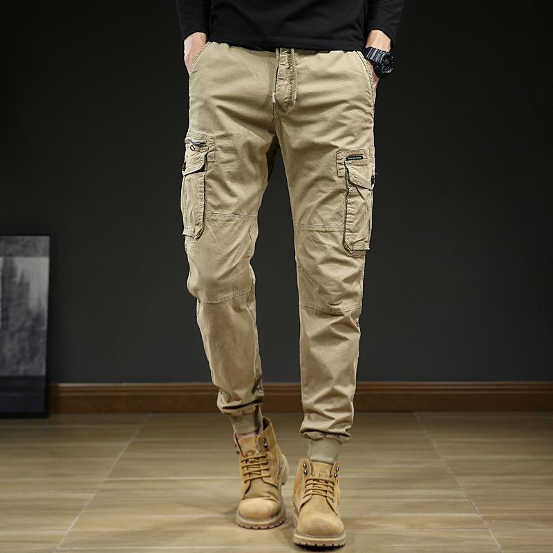 Summer Overalls Men's Pants Outdoor Loose Tied Casual Pants Men's High-end Trousers