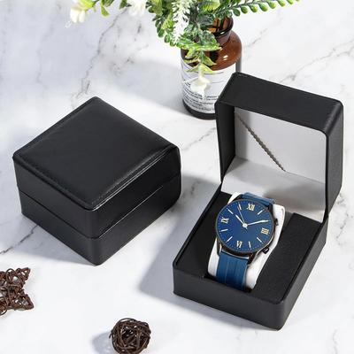 Uhrenaufbewahrungsbox aus PU, Einzeluhr-Vitrine, Armbanduhrenhalter, Reise-Schmuck-Uhren-Organizer, Geschenk für Männer